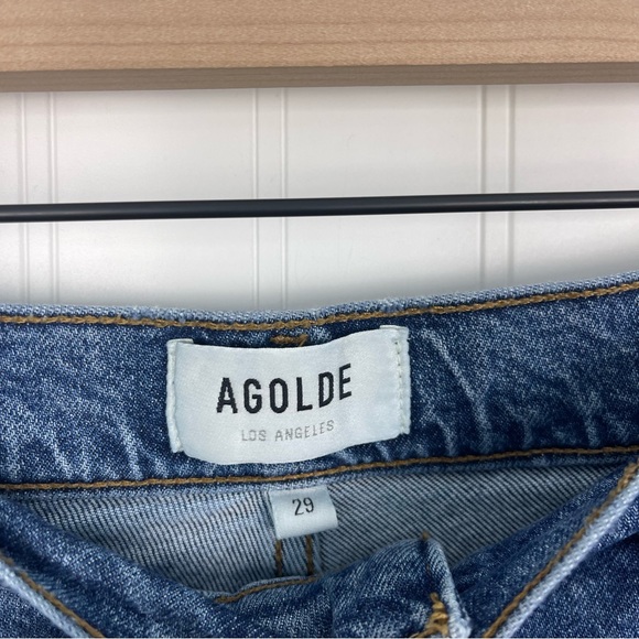 AGOLDE high rise straight crop jeans in transfer - Picture 4 of 7